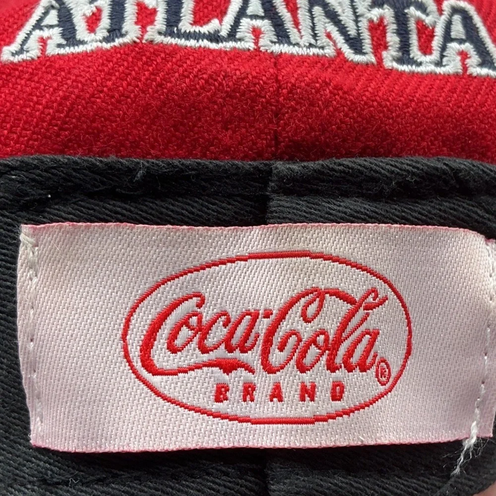 Coca-Cola Atlanta‎ Red Baseball Cap Hat Embroidered Logo Wool Blend Size S